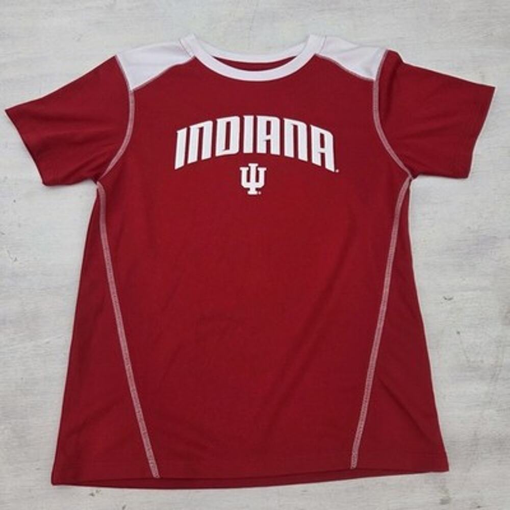 Indiana Hoosiers Boys Youth T Shirt Red/White Size Medium Short Sleeve Pro Edge